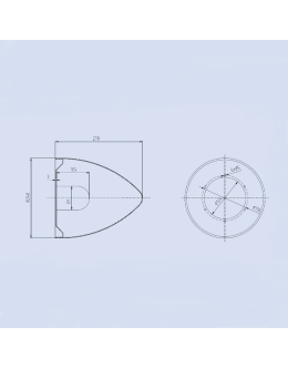 SPINNER THREE BLADE DIAM. 240 MM KASPAR FOR PROPELLERS ON THE FLIGHT ADJUSTABLE